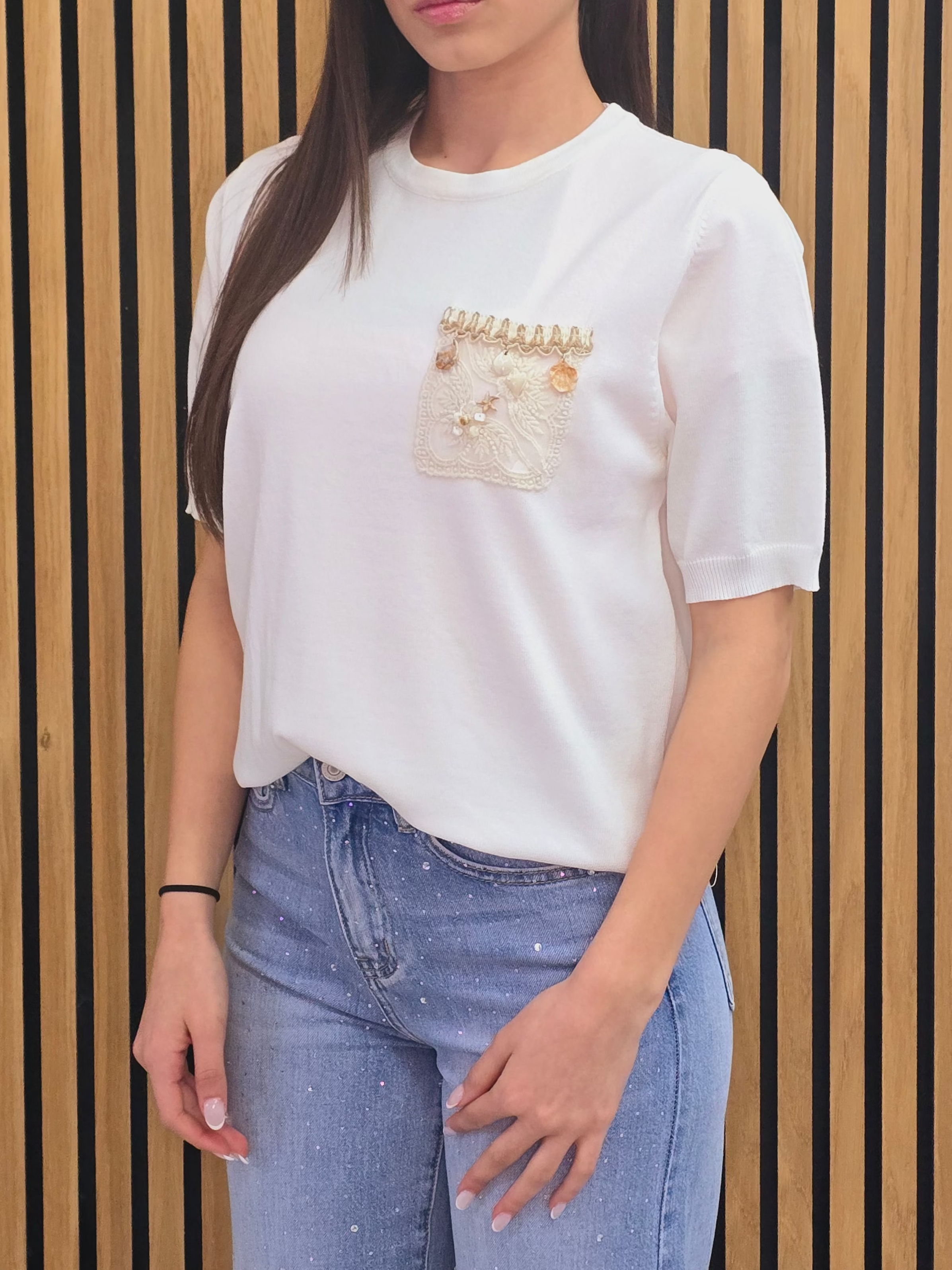 Maglietta Bianca Donna Basic