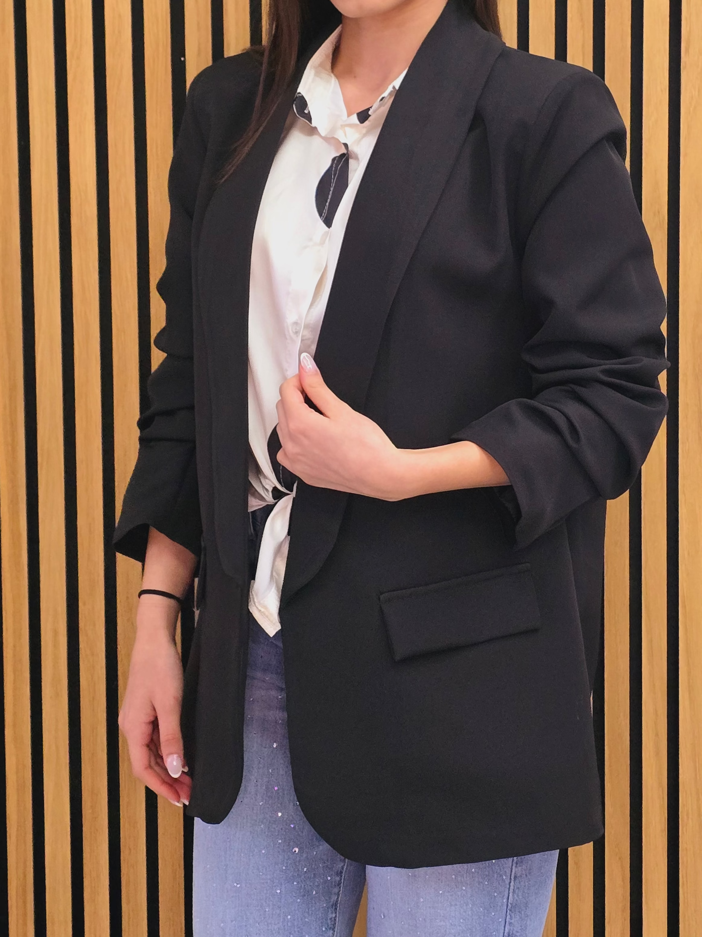 Giacca blazer nera elegante da sera/ufficio